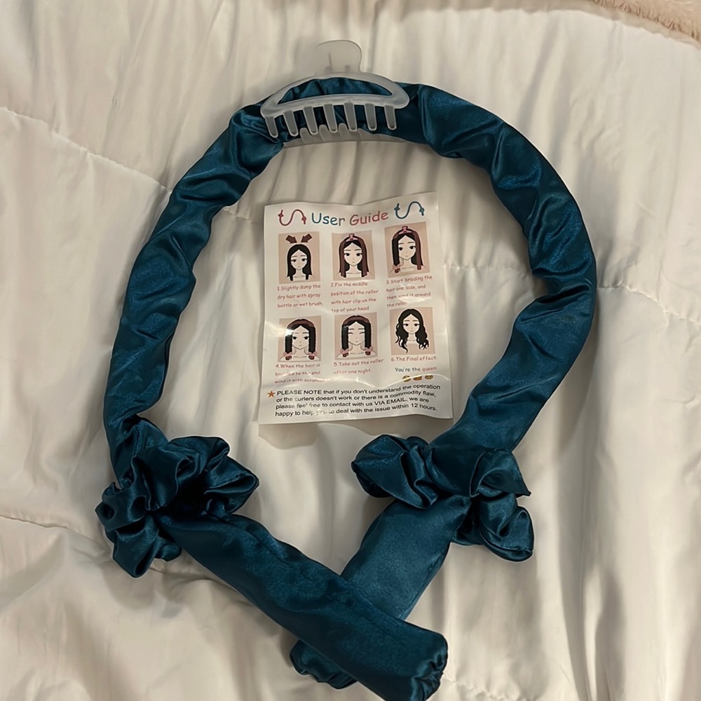 Heatless curling rod headband